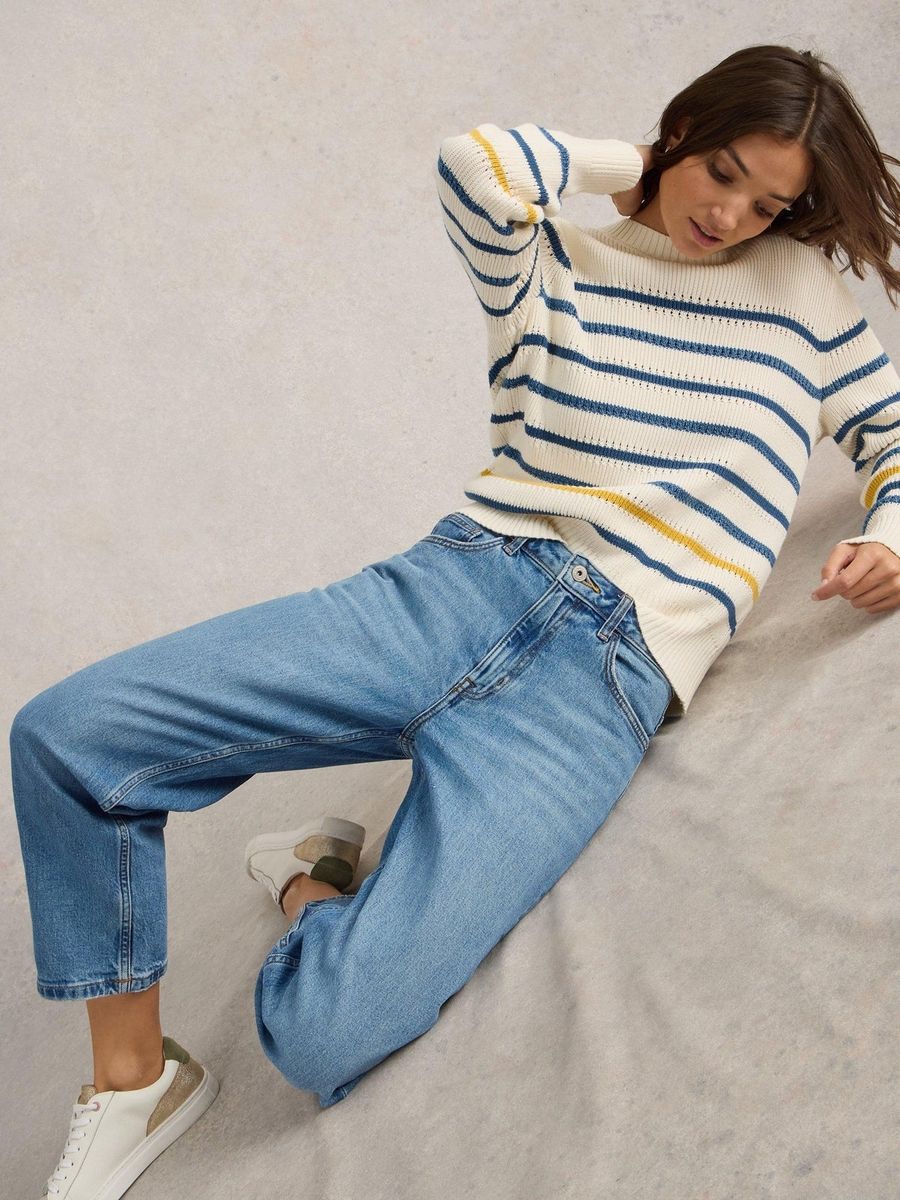 Gekürzte Jeans mit geradem Bein