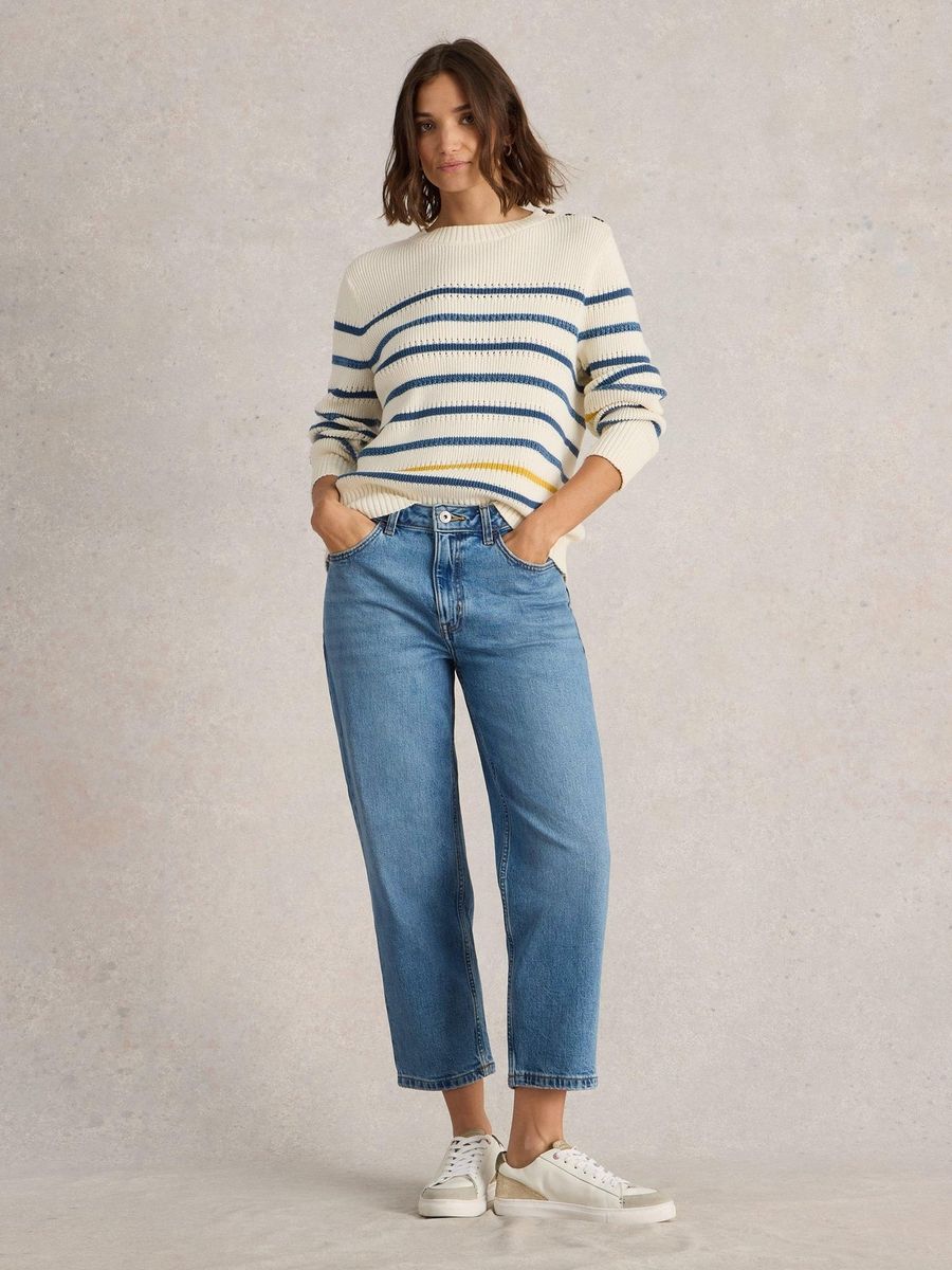 Gekürzte Jeans mit geradem Bein