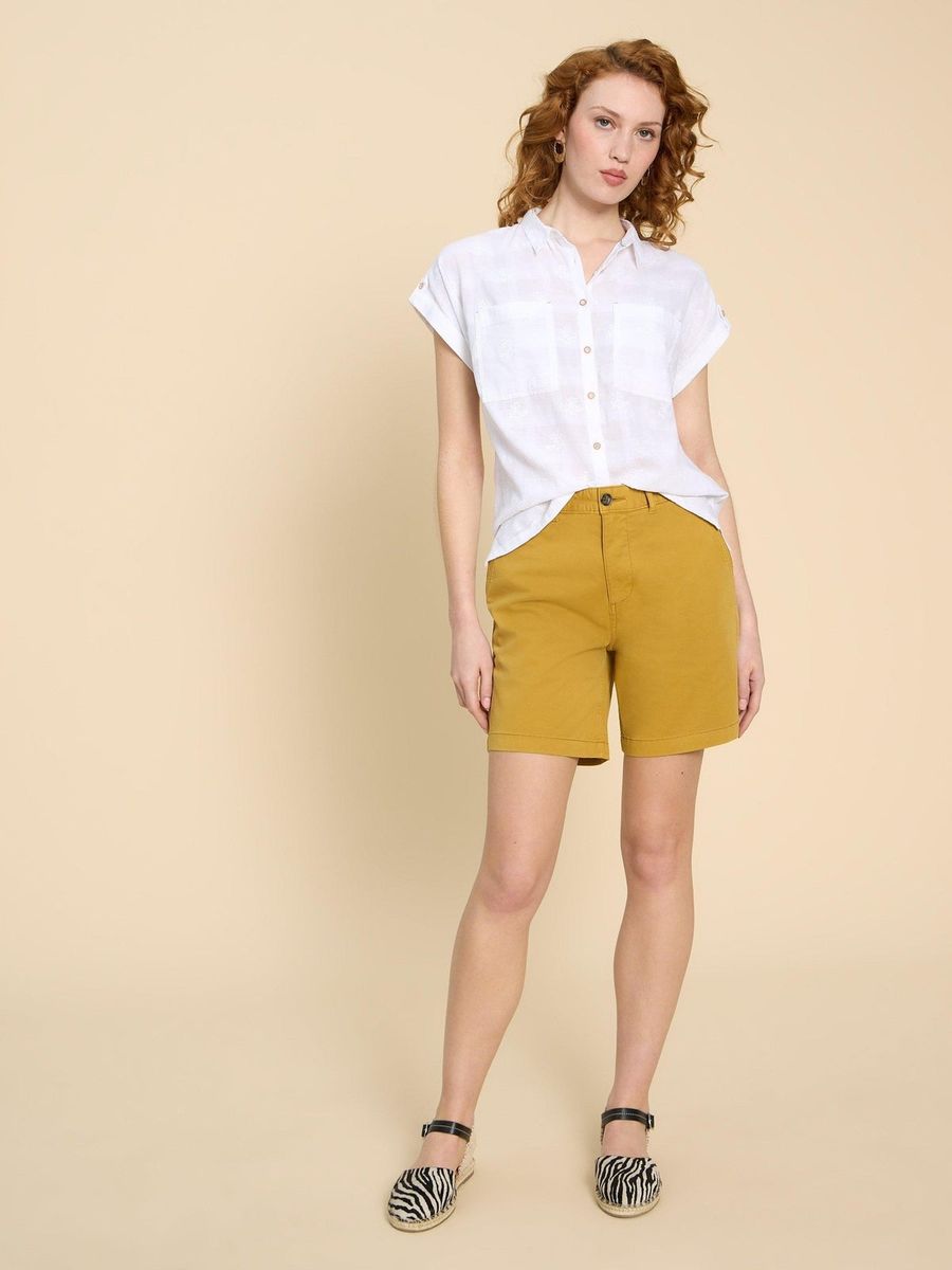 Bestickte Bluse aus Bio-Baumwolle