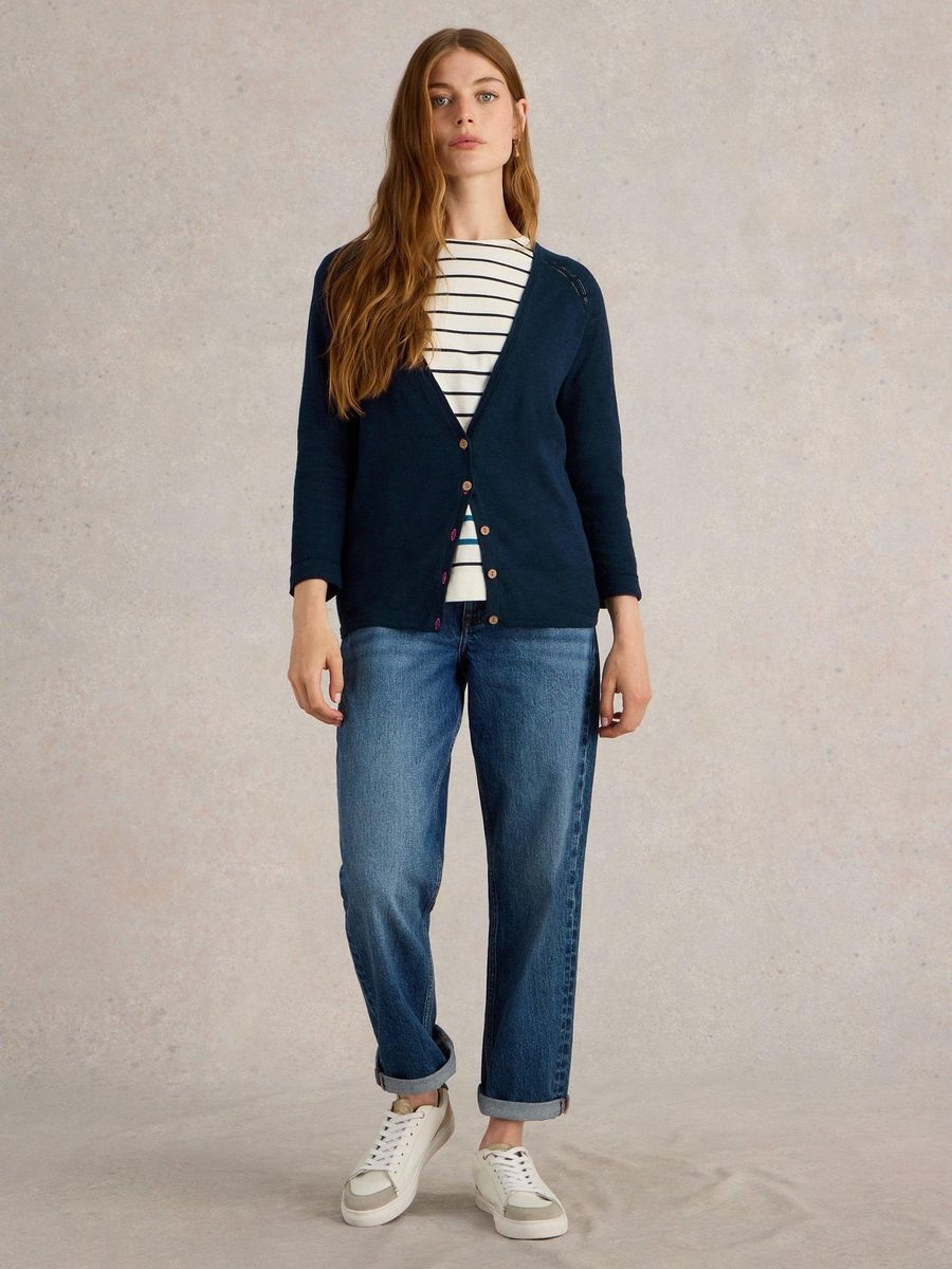 Leichte Strickjacke aus Leinenmischung