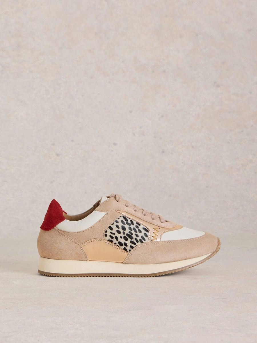 Retro-Sneaker aus Patchwork-Wildleder