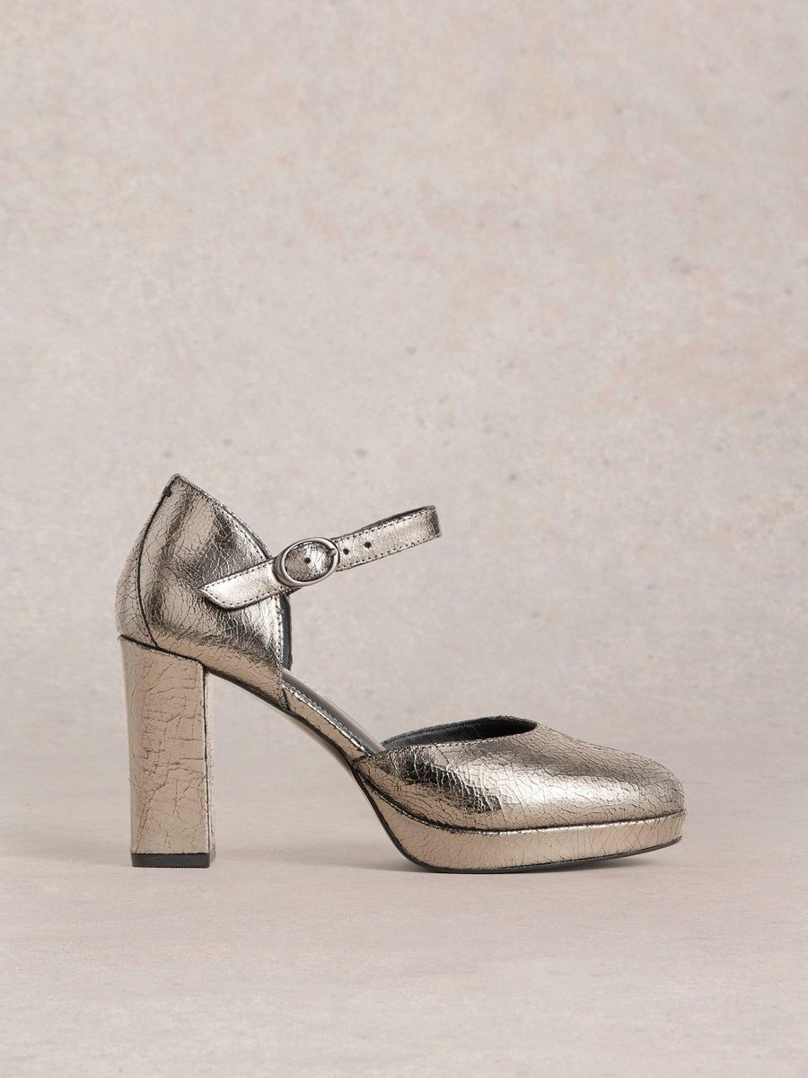 Elegante Metallic Plateau-Pumps