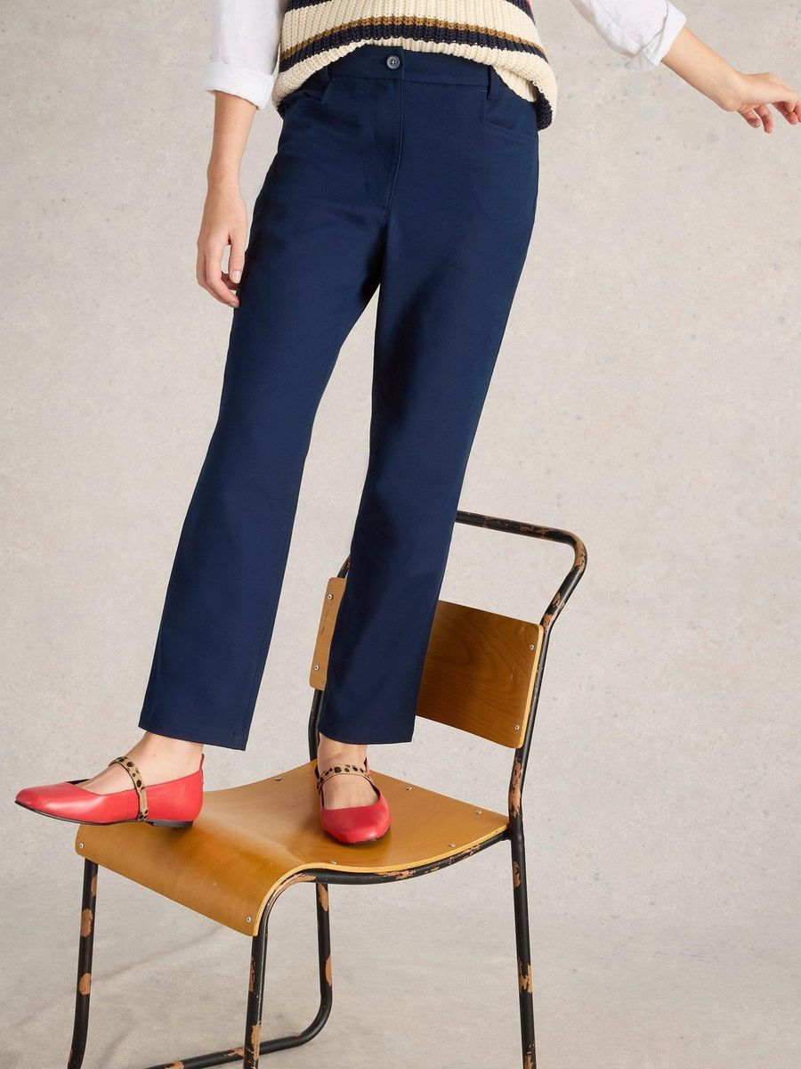 Klassische Baumwoll-Stretch-Chino