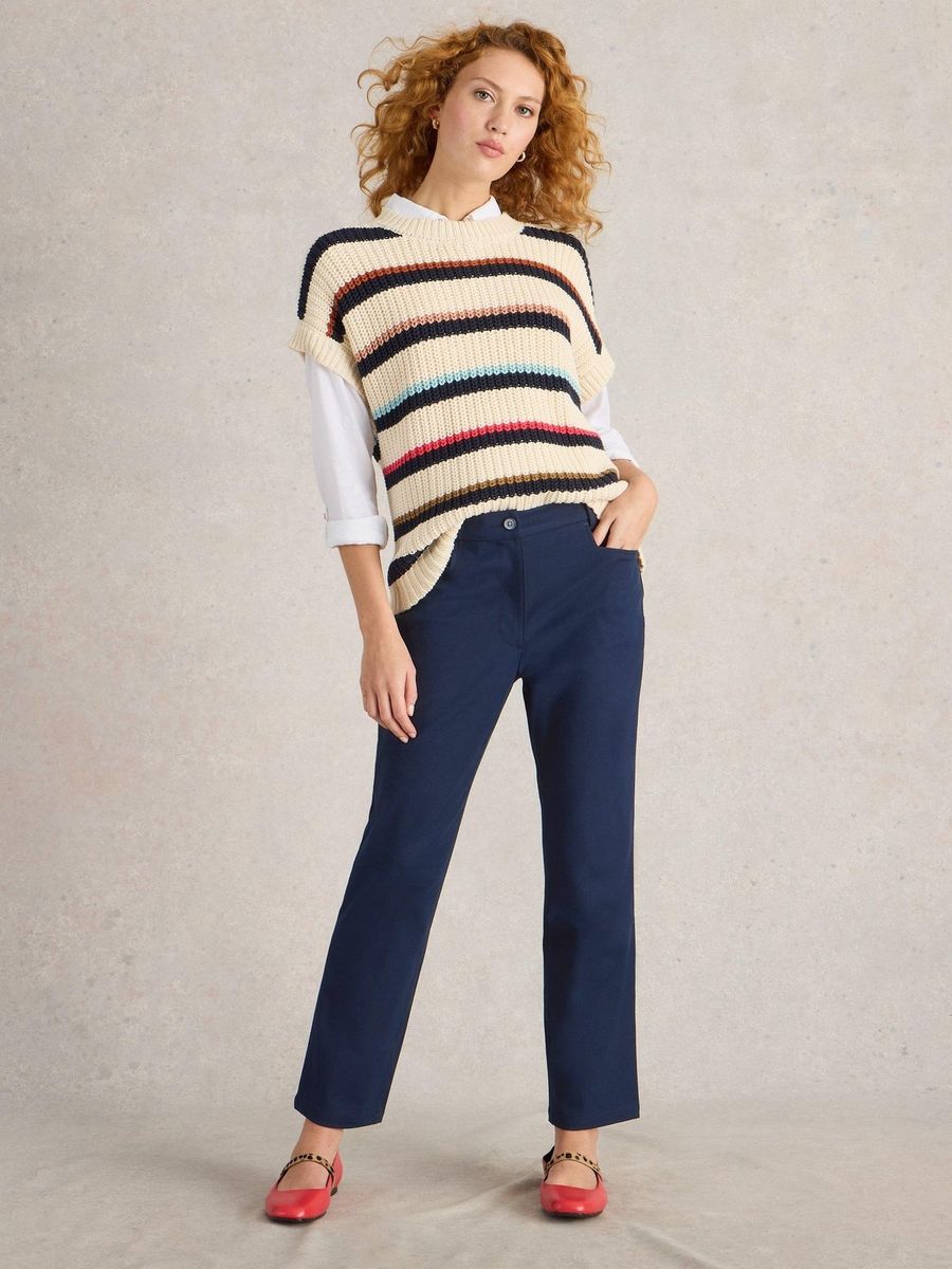 Klassische Baumwoll-Stretch-Chino