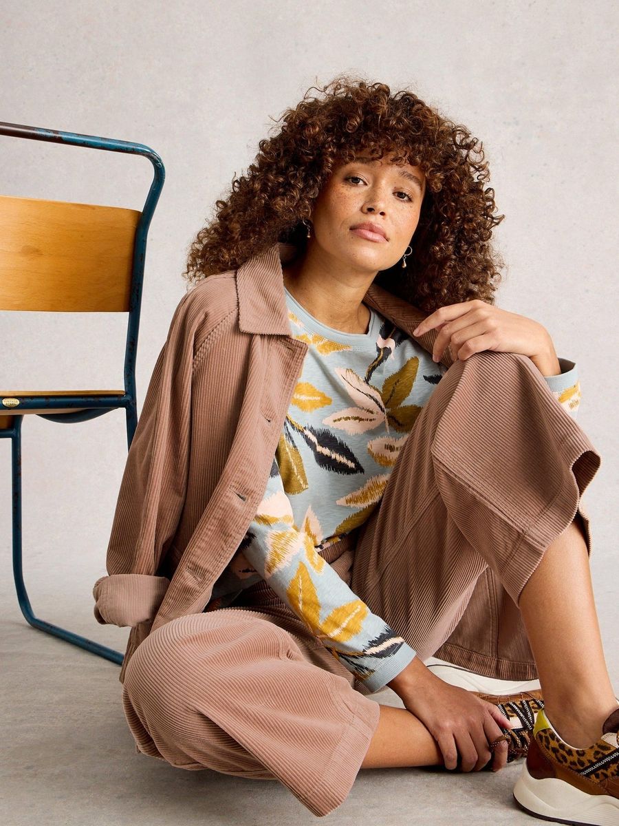 Oversized Cord-Jacke mit Raglanärmeln