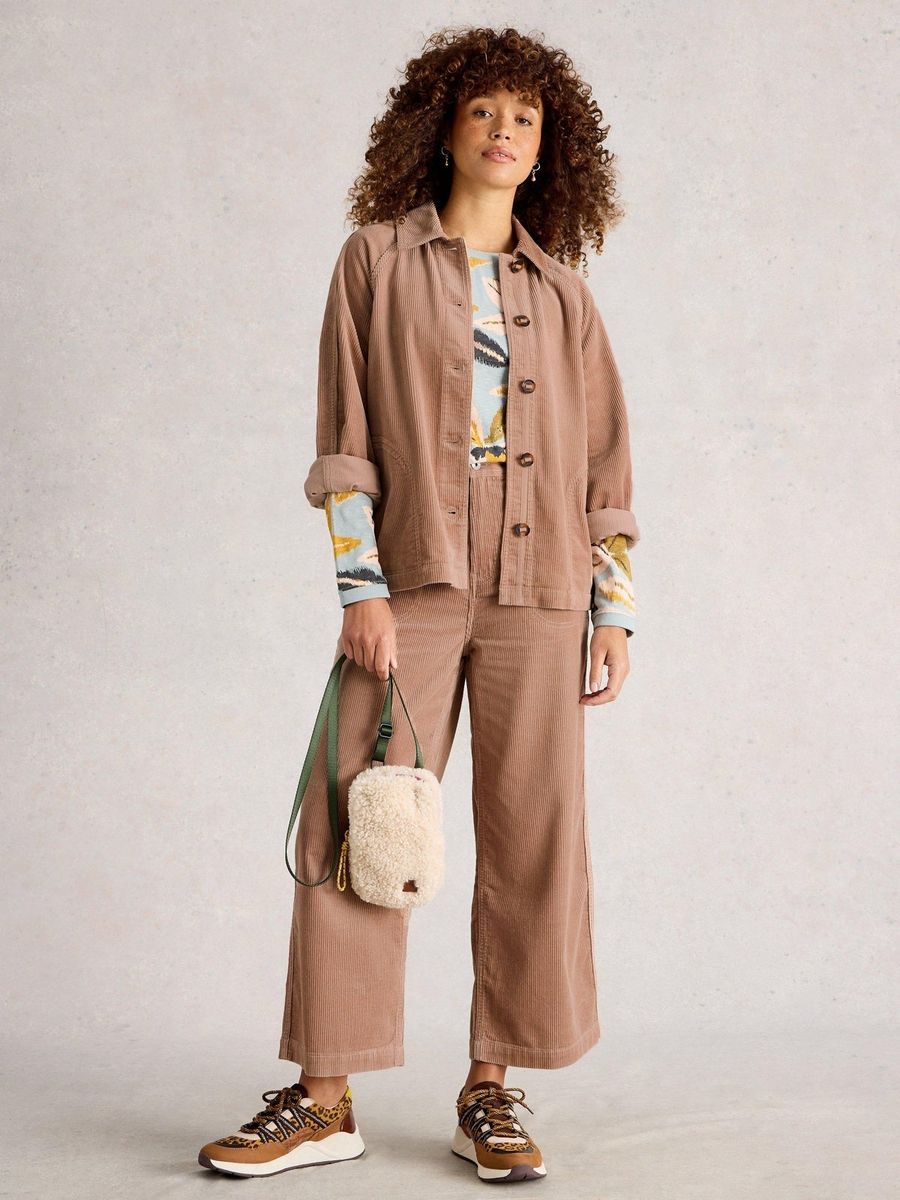 Oversized Cord-Jacke mit Raglanärmeln