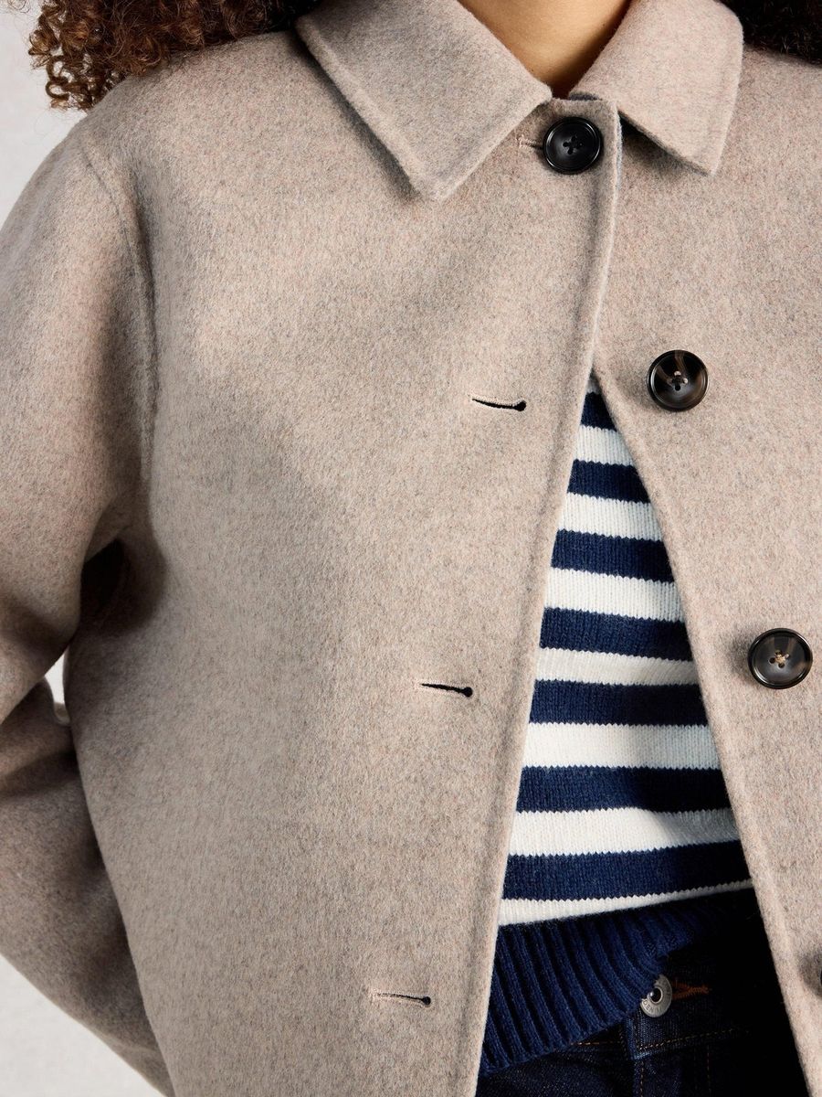 Kurze Jacke aus Wollmischung