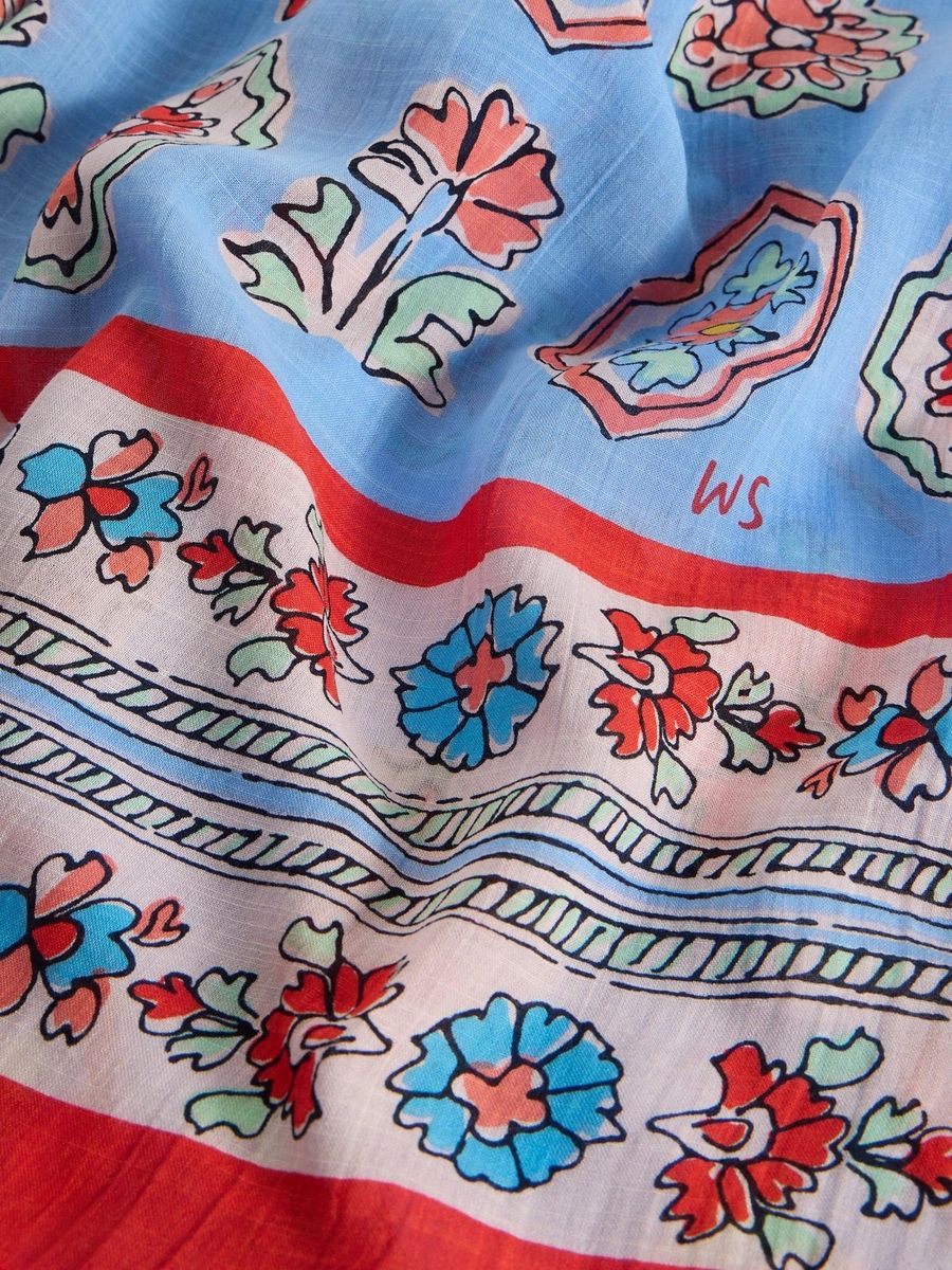 Leichtes Halstuch mit Blumenprint