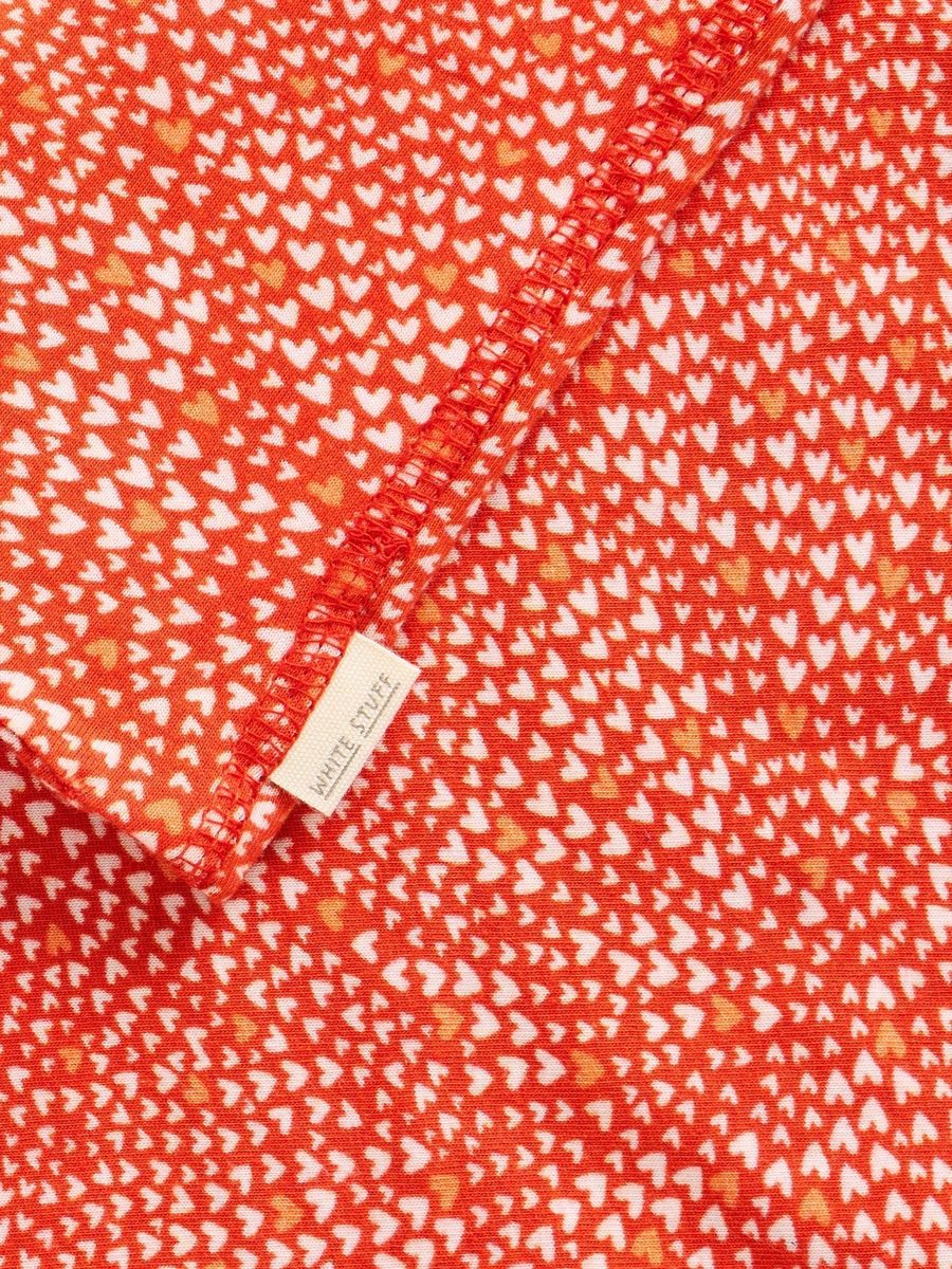 Vielseitiger Jersey-Schlauchschal mit Herzmuster