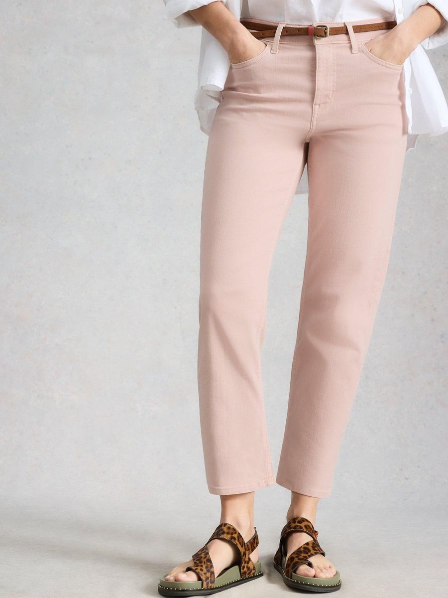 Cropped-Jeans mit geradem Bein