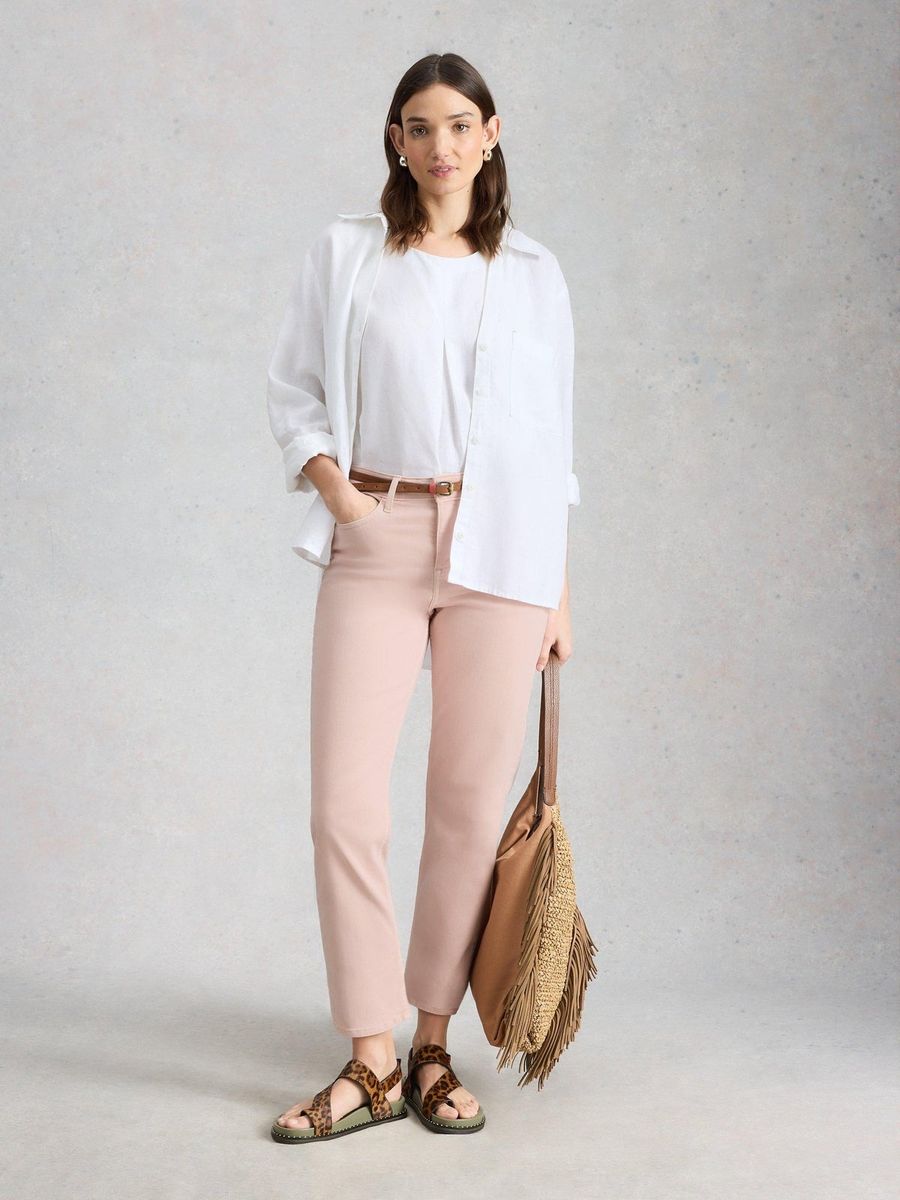 Cropped-Jeans mit geradem Bein