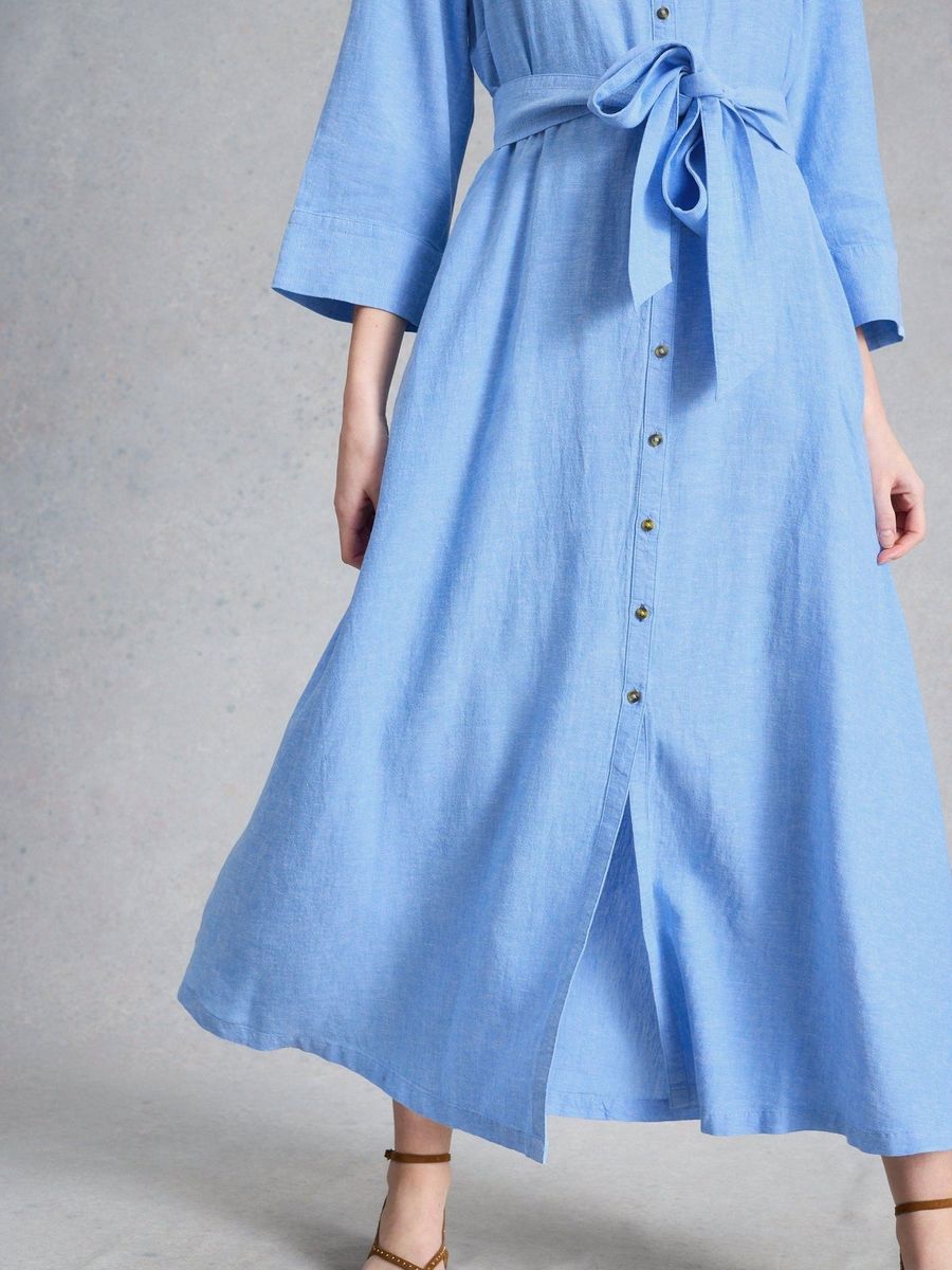 Hemdblusenkleid Soma aus Leinenmischung
