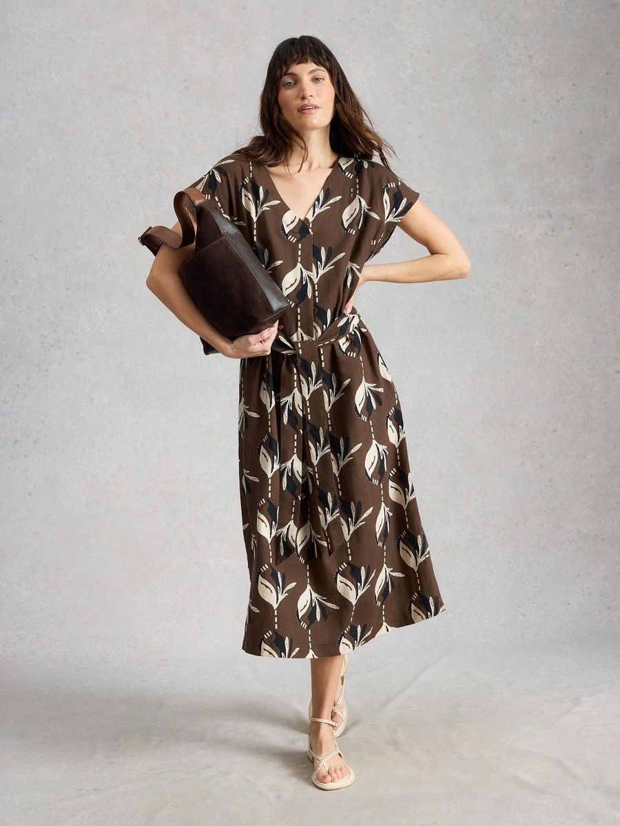 Midi-Kleid Mimi mit Bindegürtel