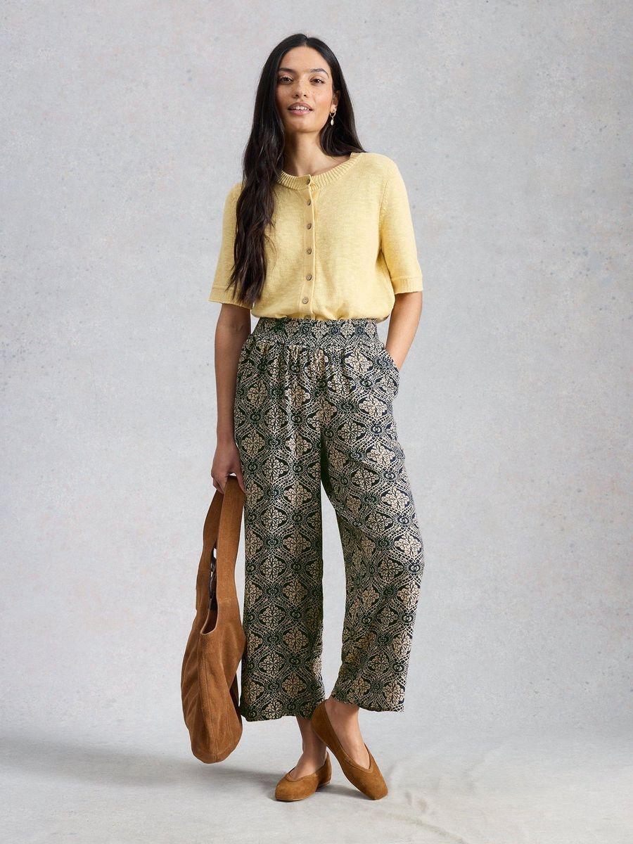 Luftige Culotte mit Ornament-Muster