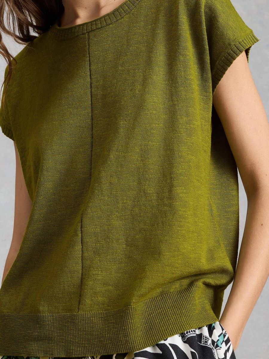 Leichtes Stricktop aus Leinenmischung