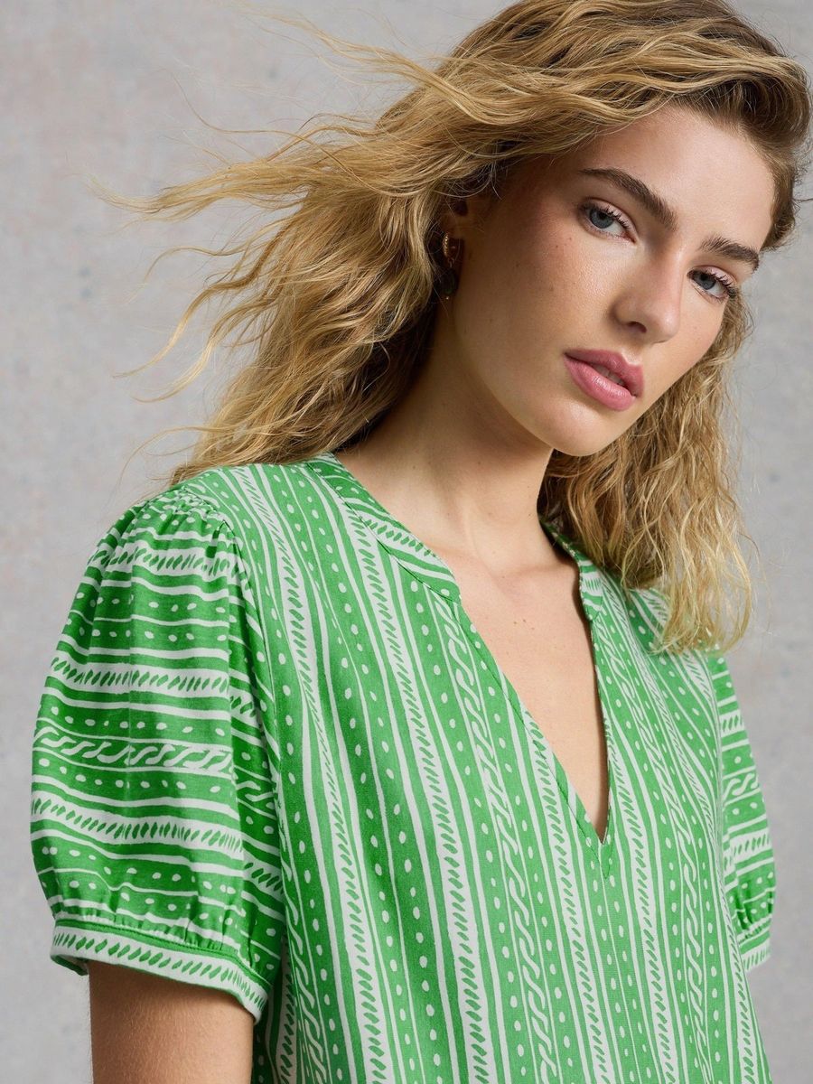 Jersey-Midikleid mit malerischem Print