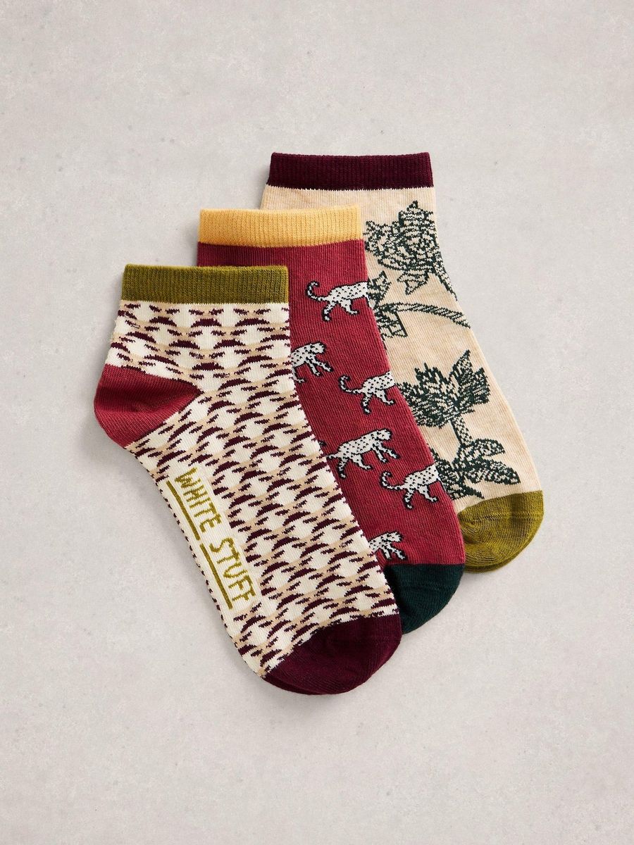 Gemusterte Safari Sneakersocken