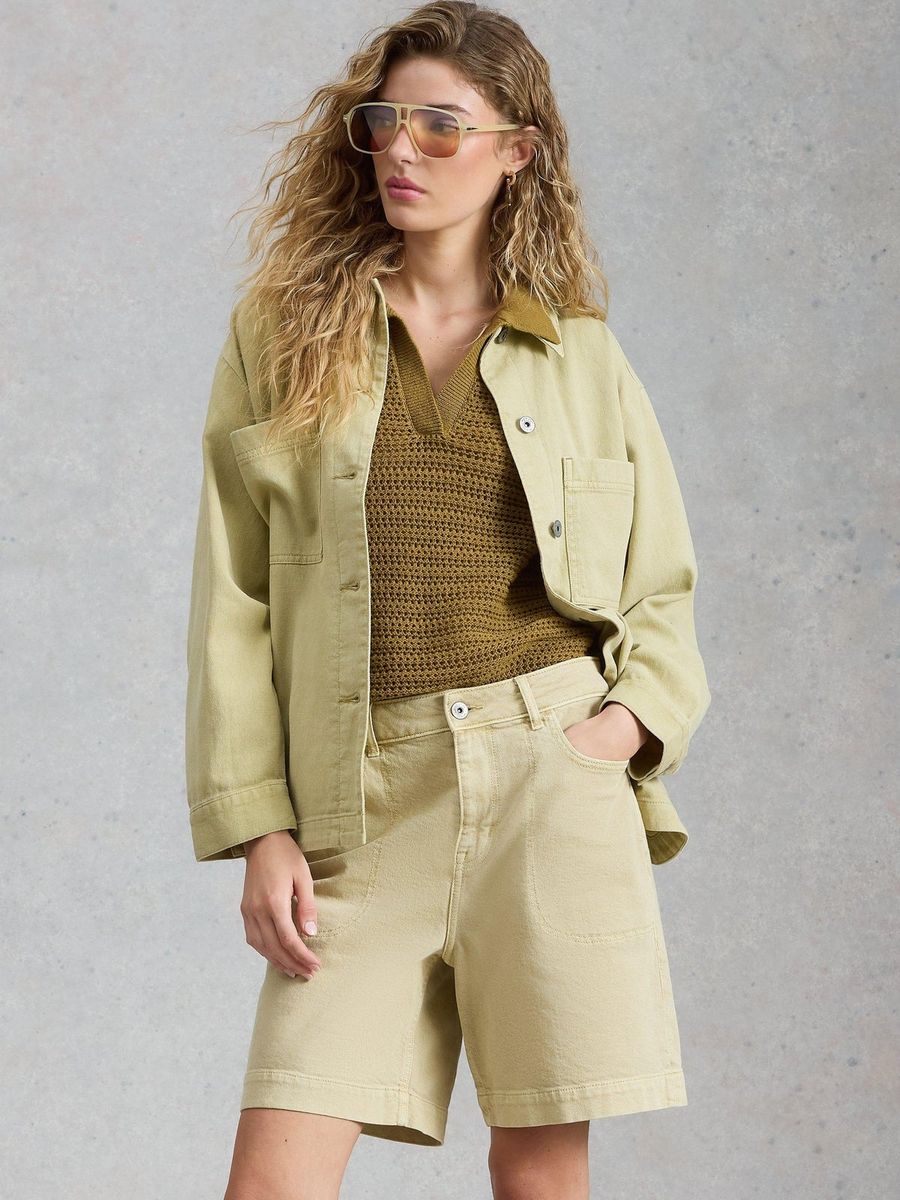 Lockere Hemdjacke aus Bio-Baumwolle