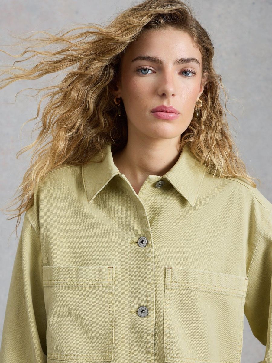 Lockere Hemdjacke aus Bio-Baumwolle