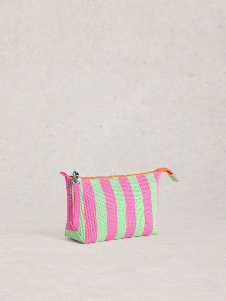 Leuchtend gestreifte Kosmetiktasche aus Canvas