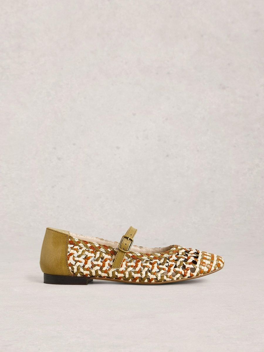 Geflochtene Mary-Jane-Ballerinas