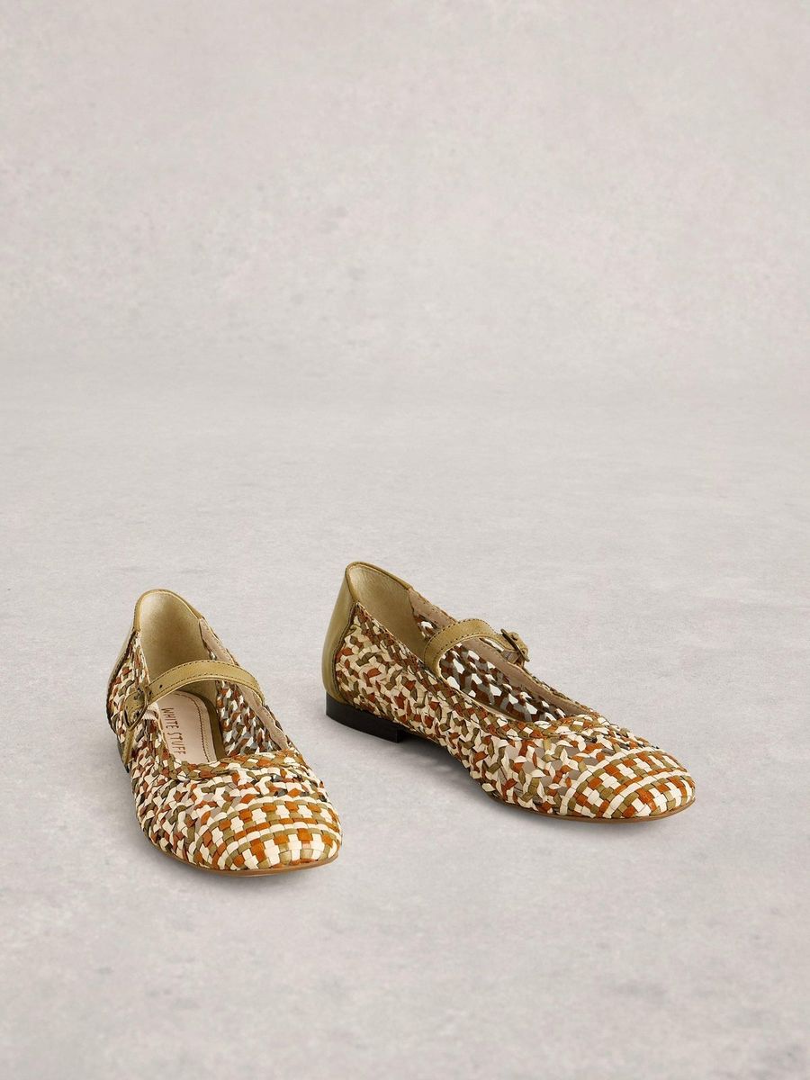 Geflochtene Mary-Jane-Ballerinas