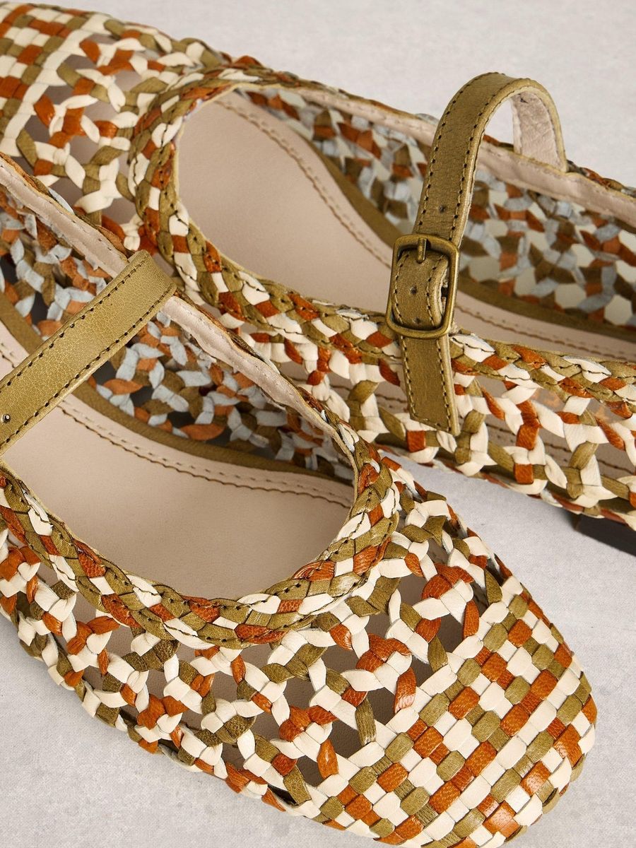 Geflochtene Mary-Jane-Ballerinas