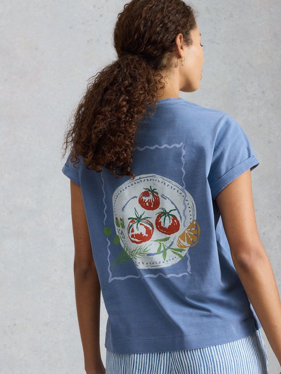 T-Shirt mit Tomaten-Grafik-Print