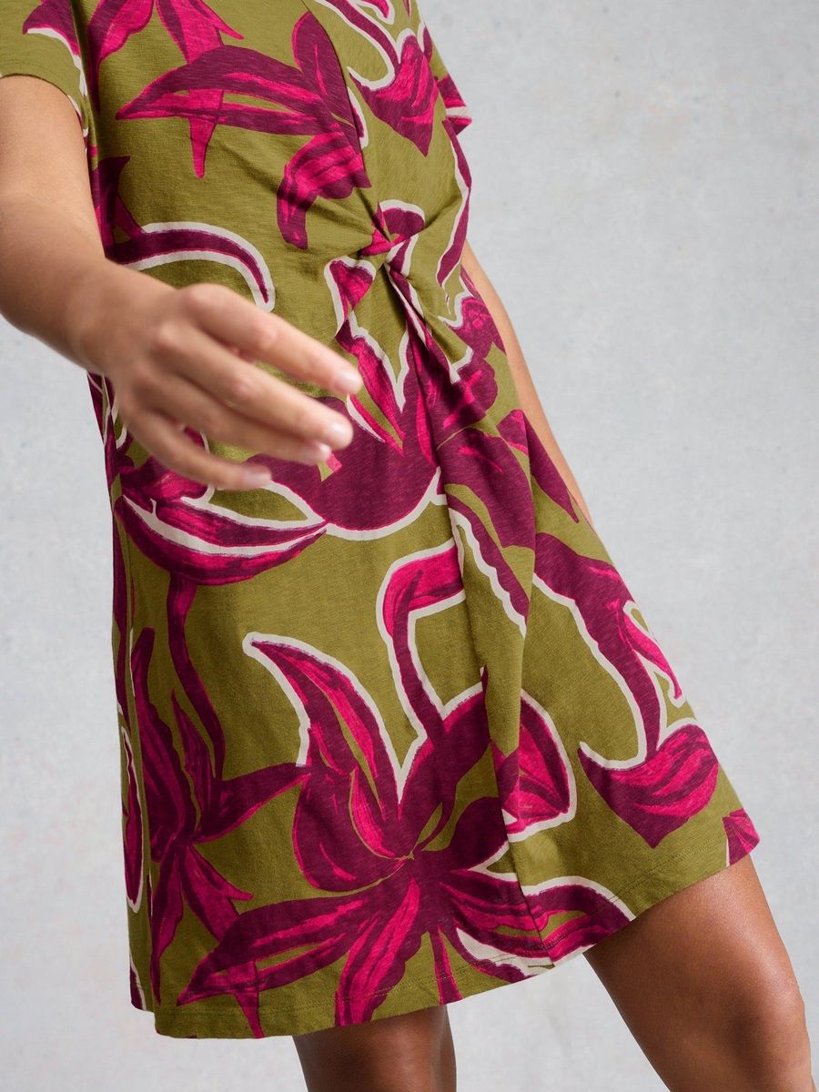 T-Shirt-Kleid mit Knotendetail