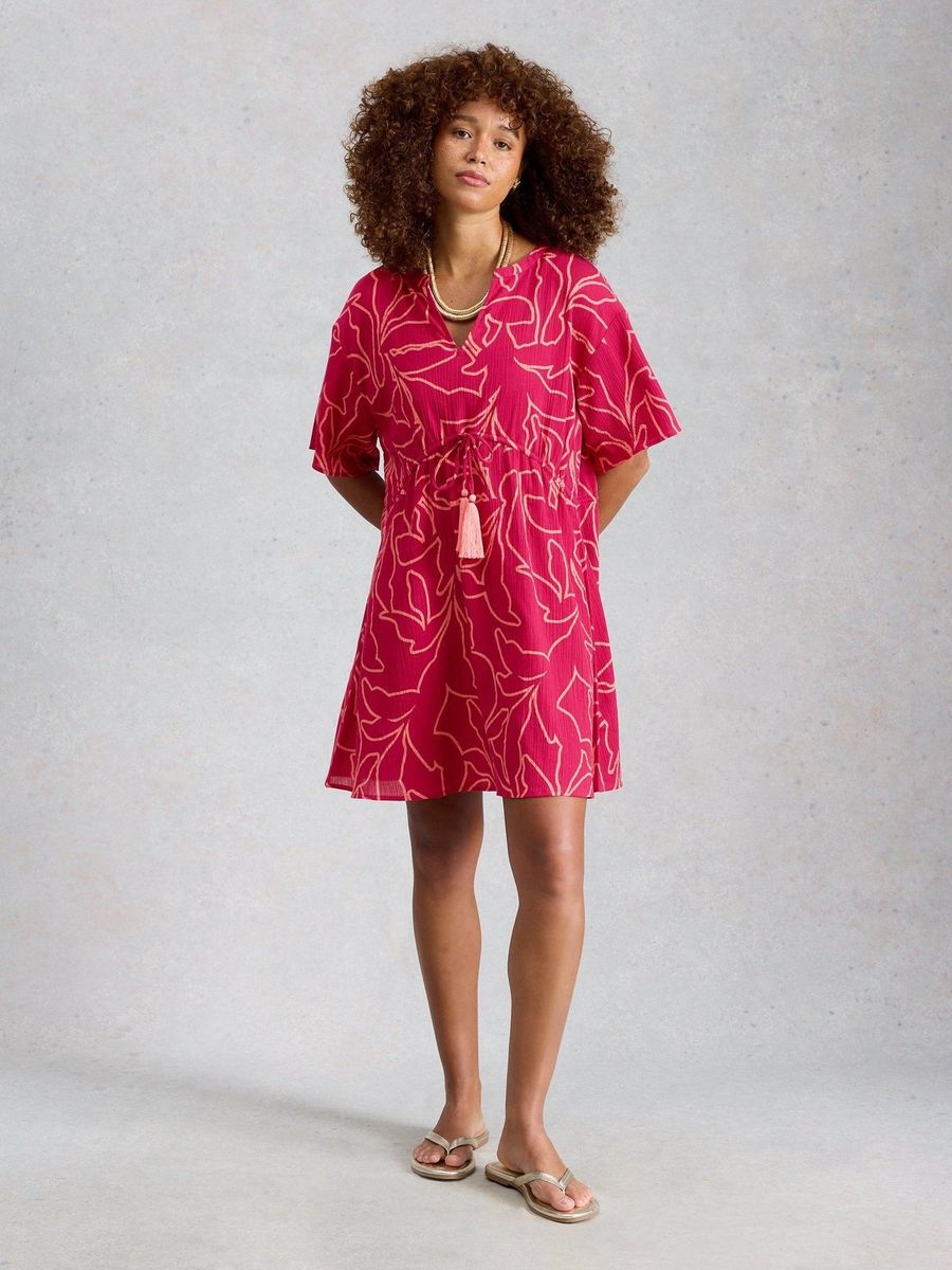 Luftiges Strandkleid mit abstraktem Print