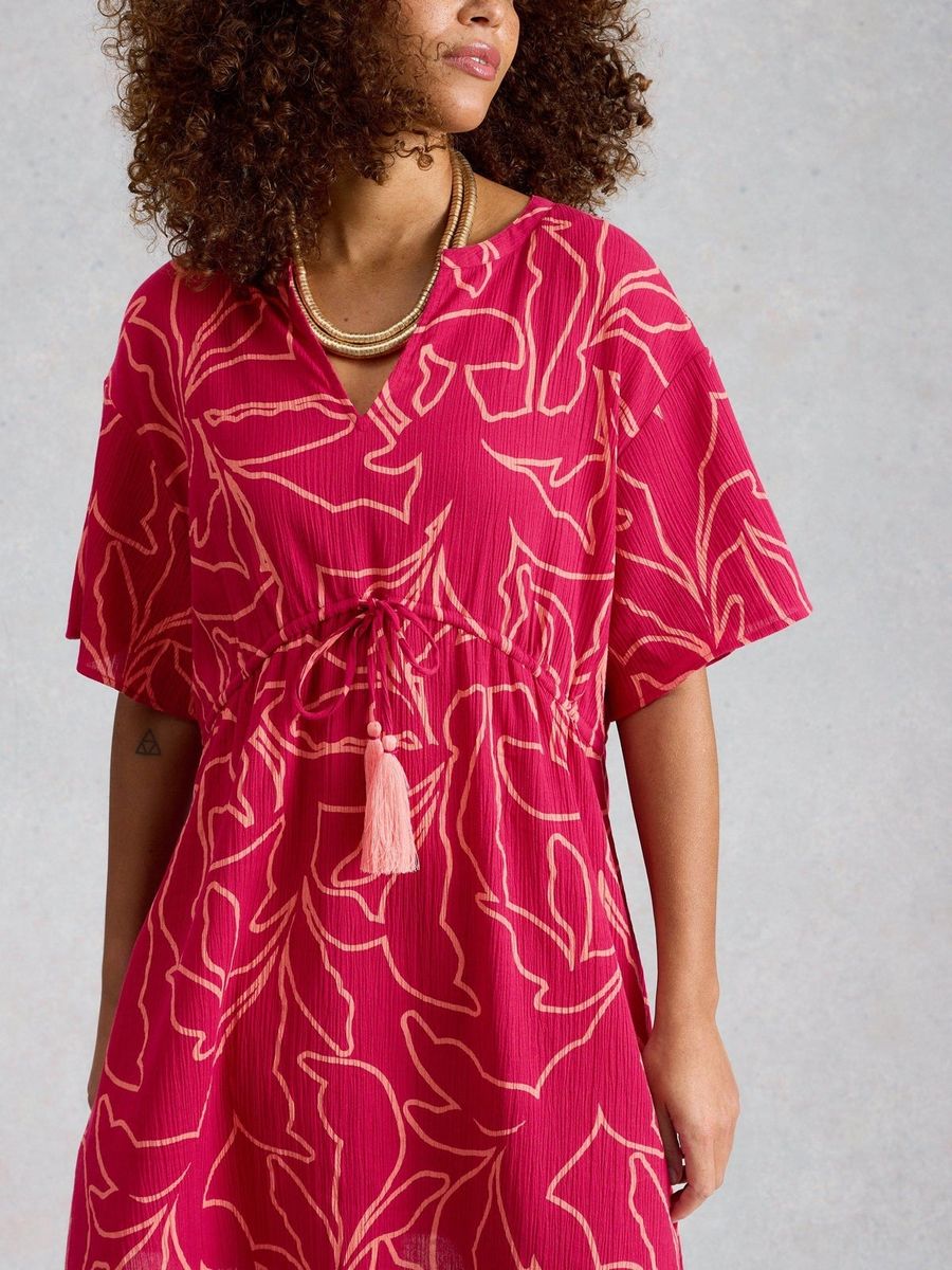 Luftiges Strandkleid mit abstraktem Print