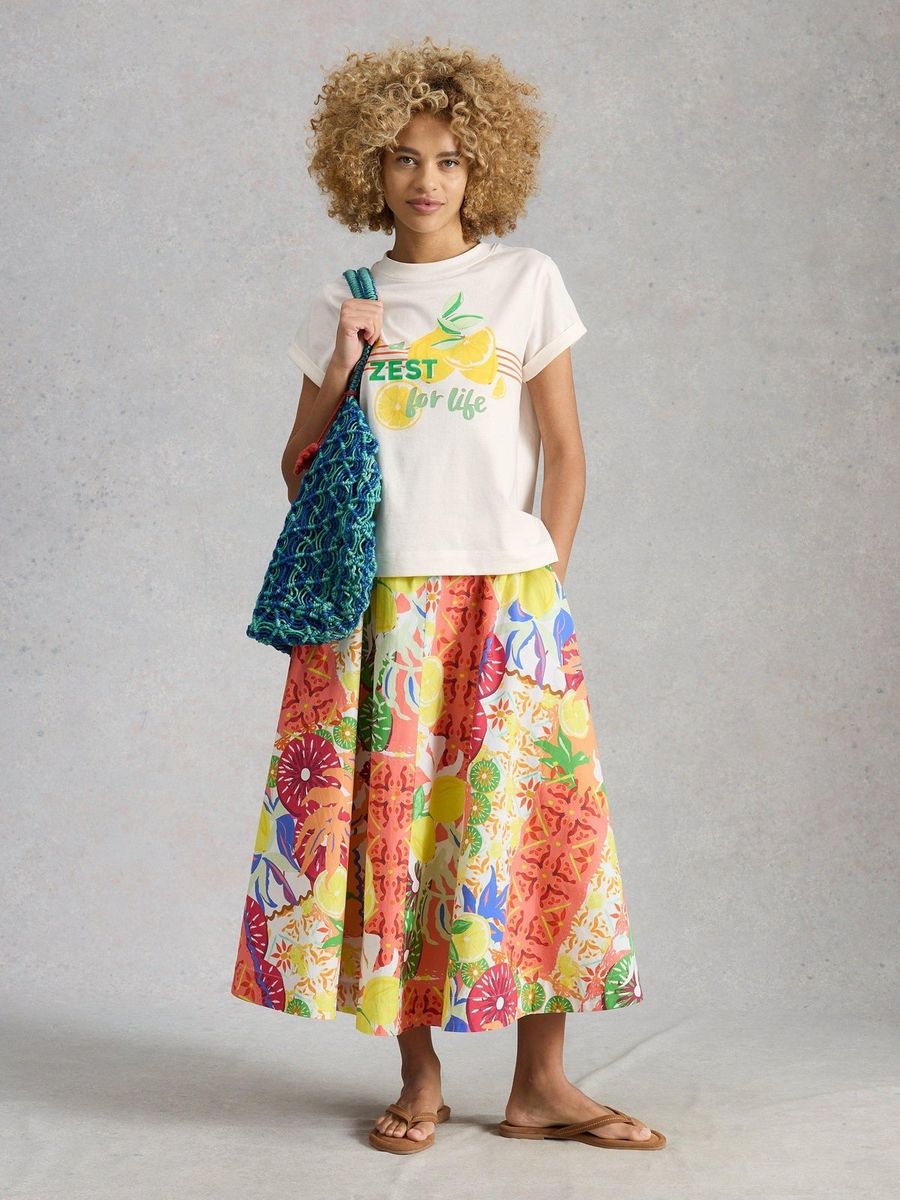 Grafik-T-Shirt mit Zitronen-Print