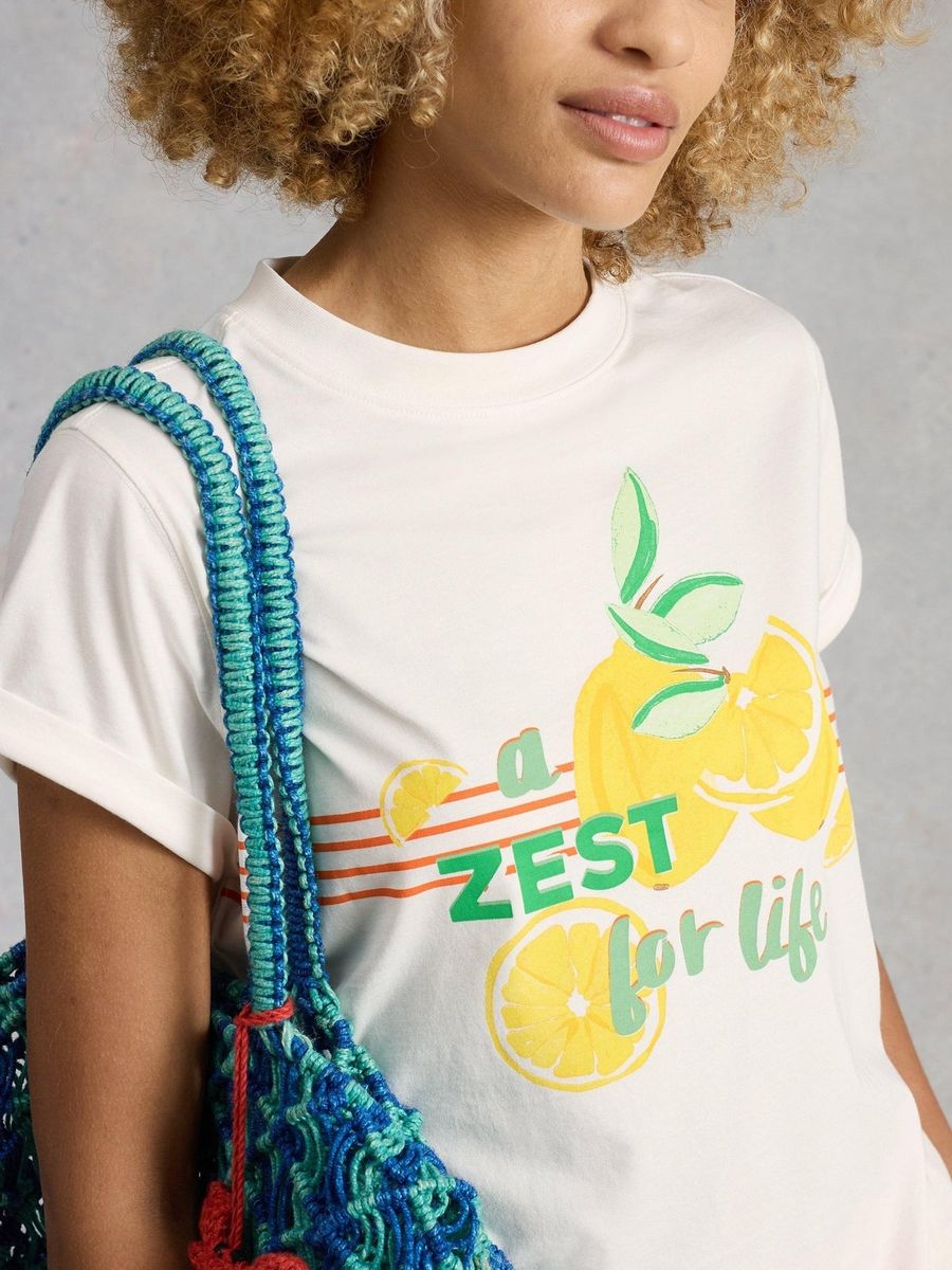 Grafik-T-Shirt mit Zitronen-Print
