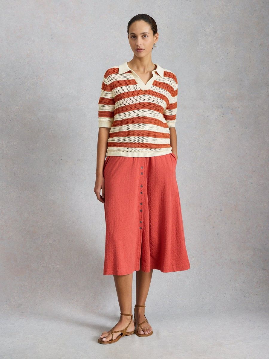 Gestreiftes Strick-Poloshirt Cooper