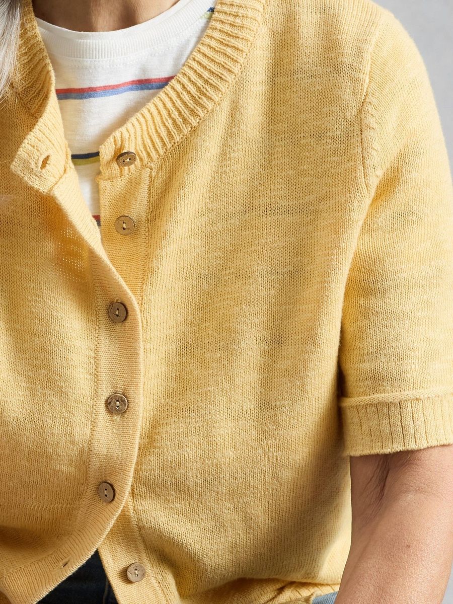Klassischer Kurzarm-Strick-Cardigan