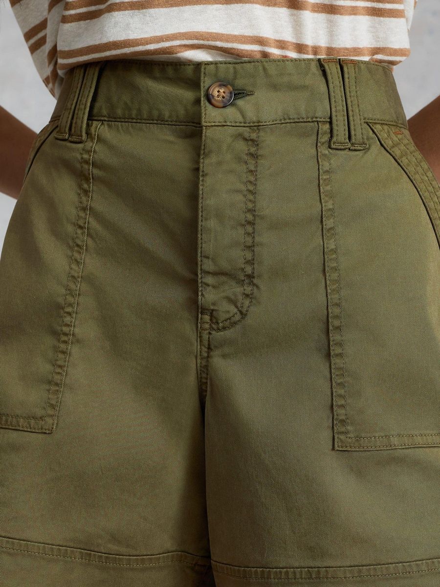High-Waist Utility Cargo-Shorts