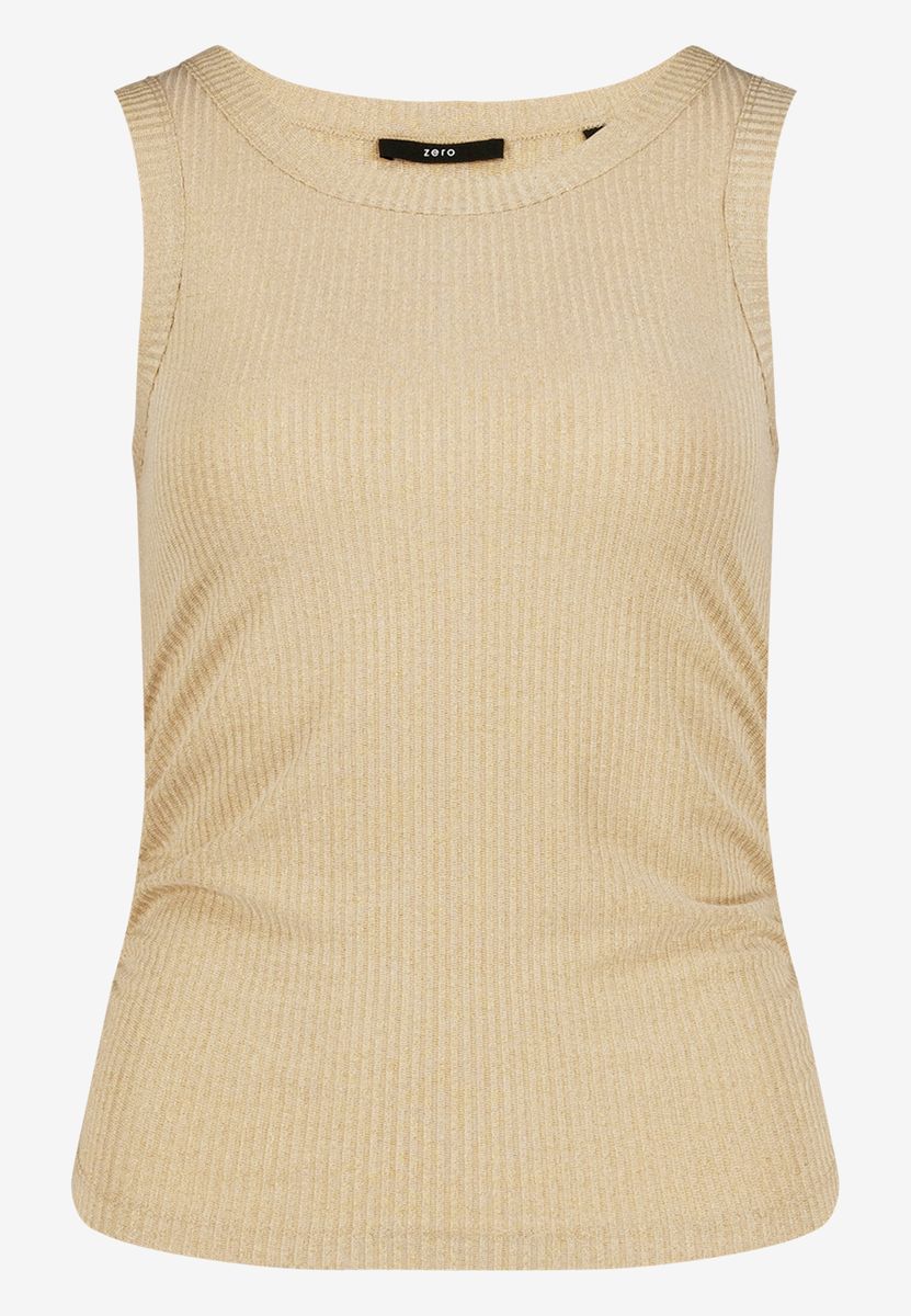 Geripptes Tanktop mit Glitzer-Effekt
