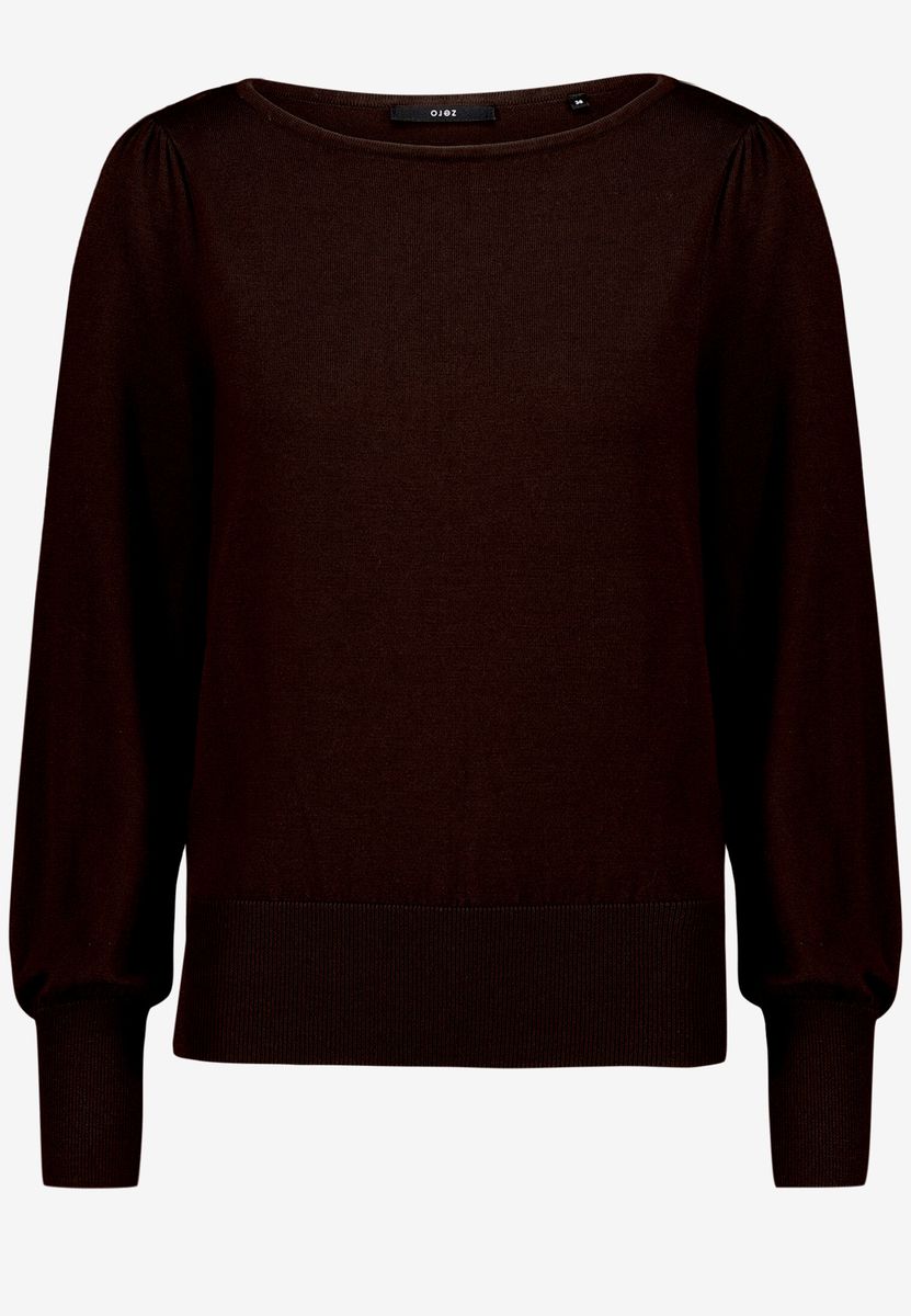 Feinstrickpullover mit U-Boot-Ausschnitt