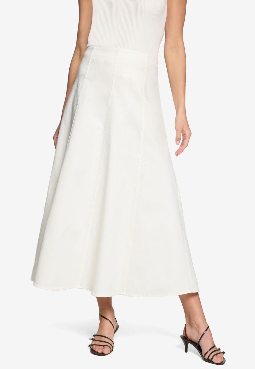 Paneel-Jeansrock in A-Linie Maxi