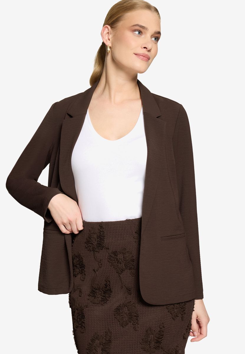 Minimalistischer Longblazer mit offener Front