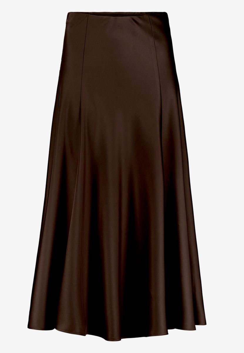 Eleganter Satin-Maxirock in A-Linie