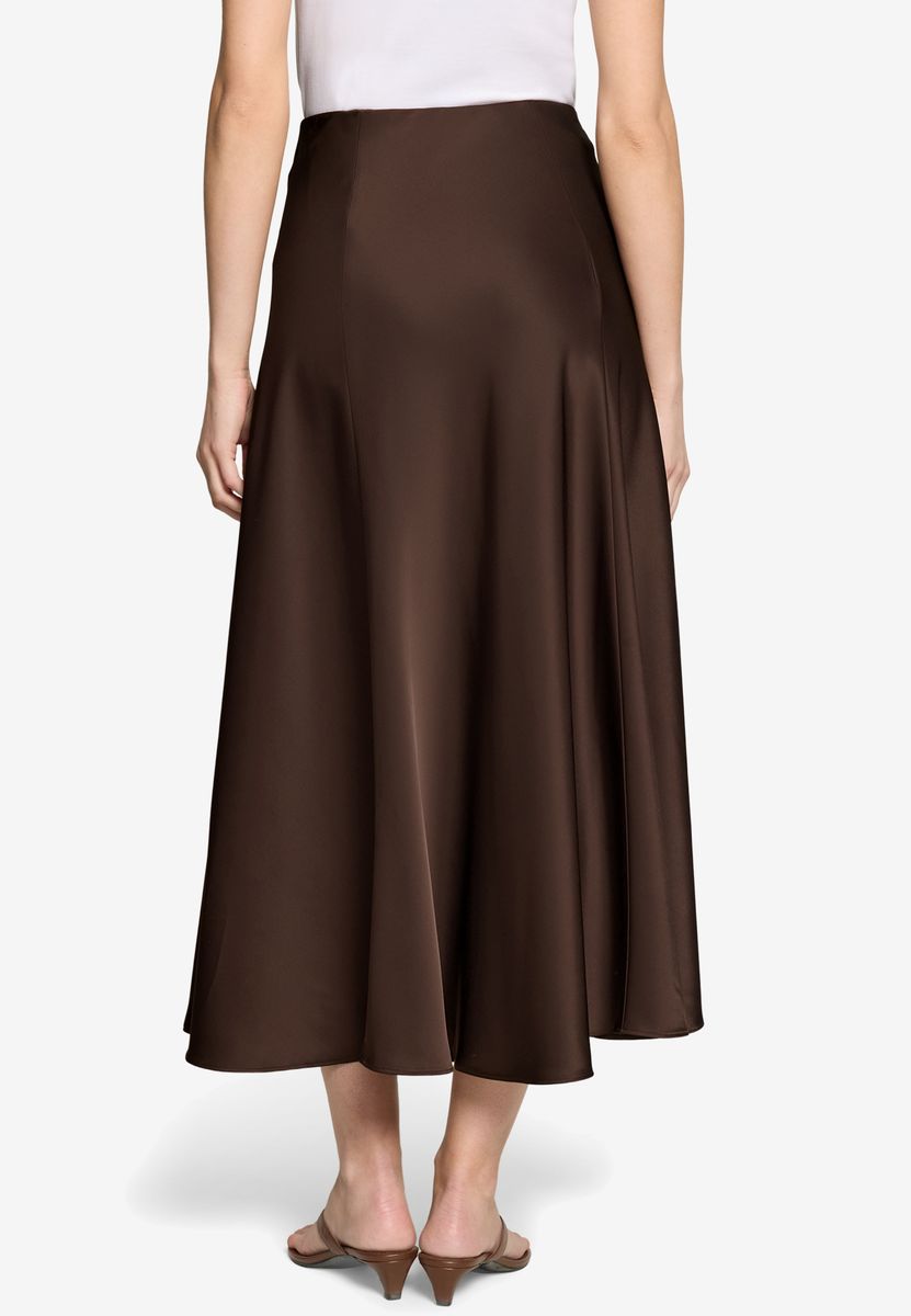 Eleganter Satin-Maxirock in A-Linie