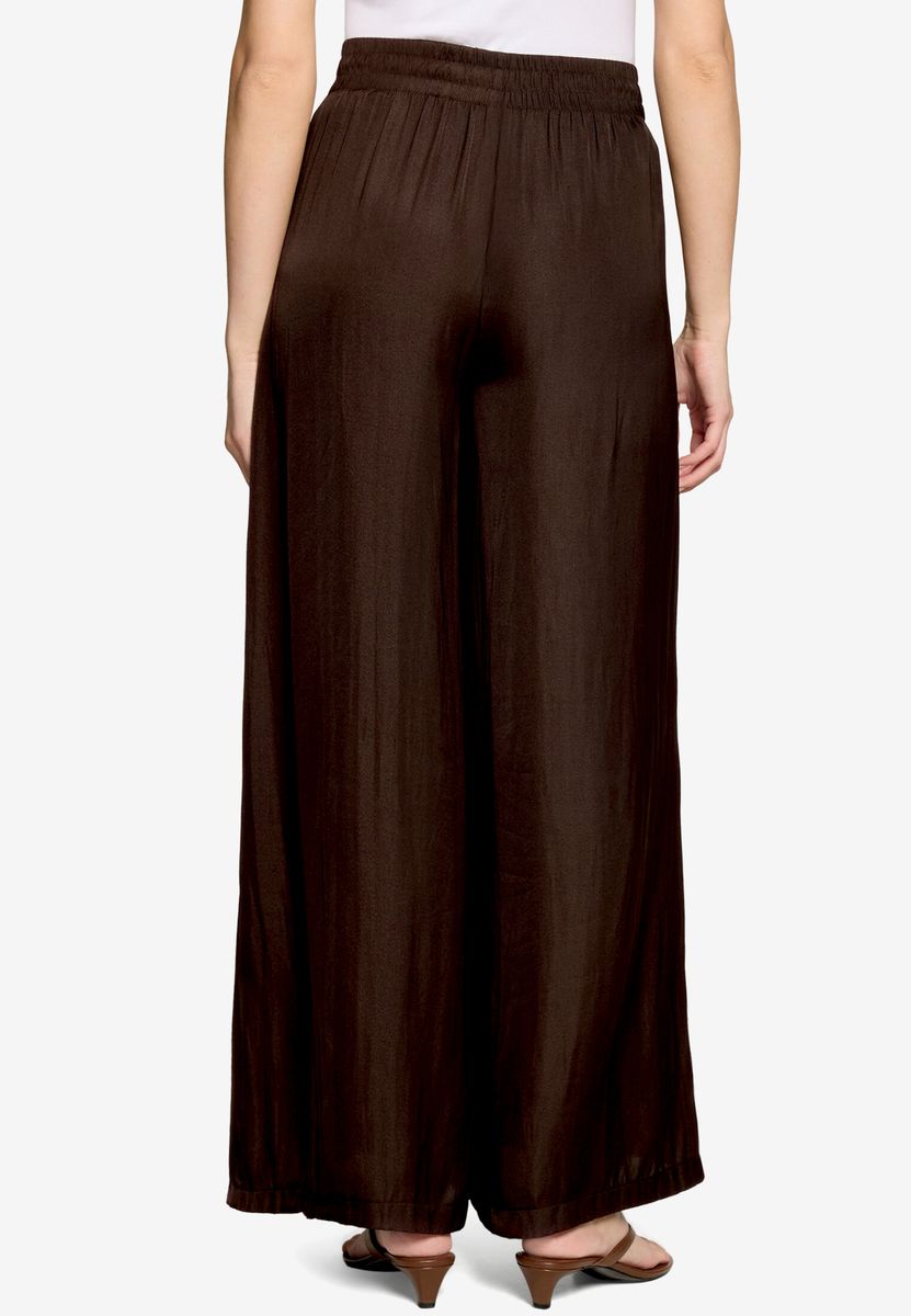 Fließende Palazzo-Hose mit Weitem Bein