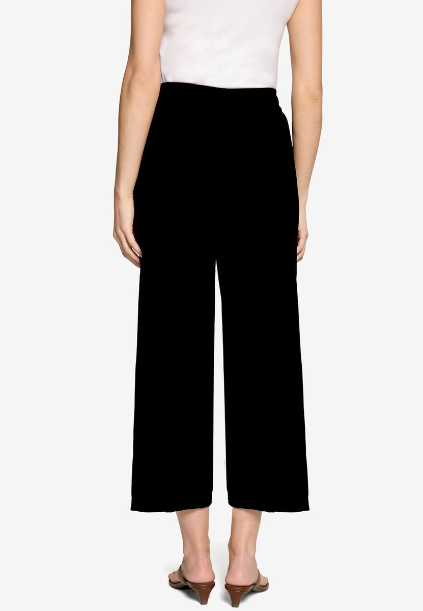 Weit geschnittene verkürzte Kordelzug-Hose
