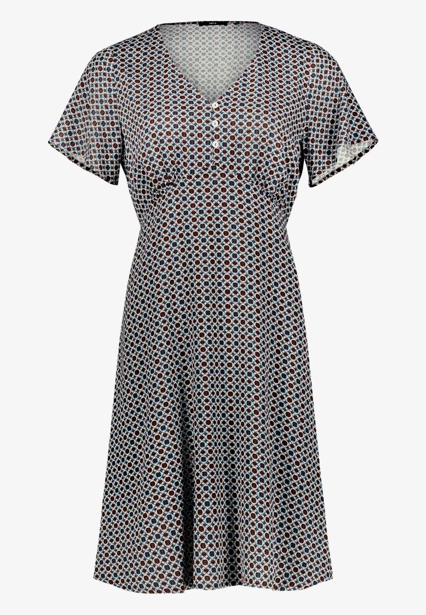 Mini-Empire-Kleid mit geometrischem Muster