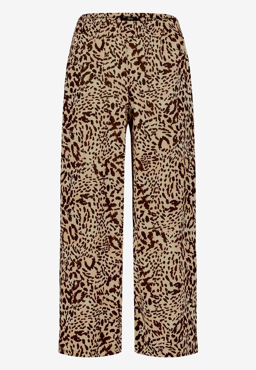 Weite Hose mit Leopardenmuster