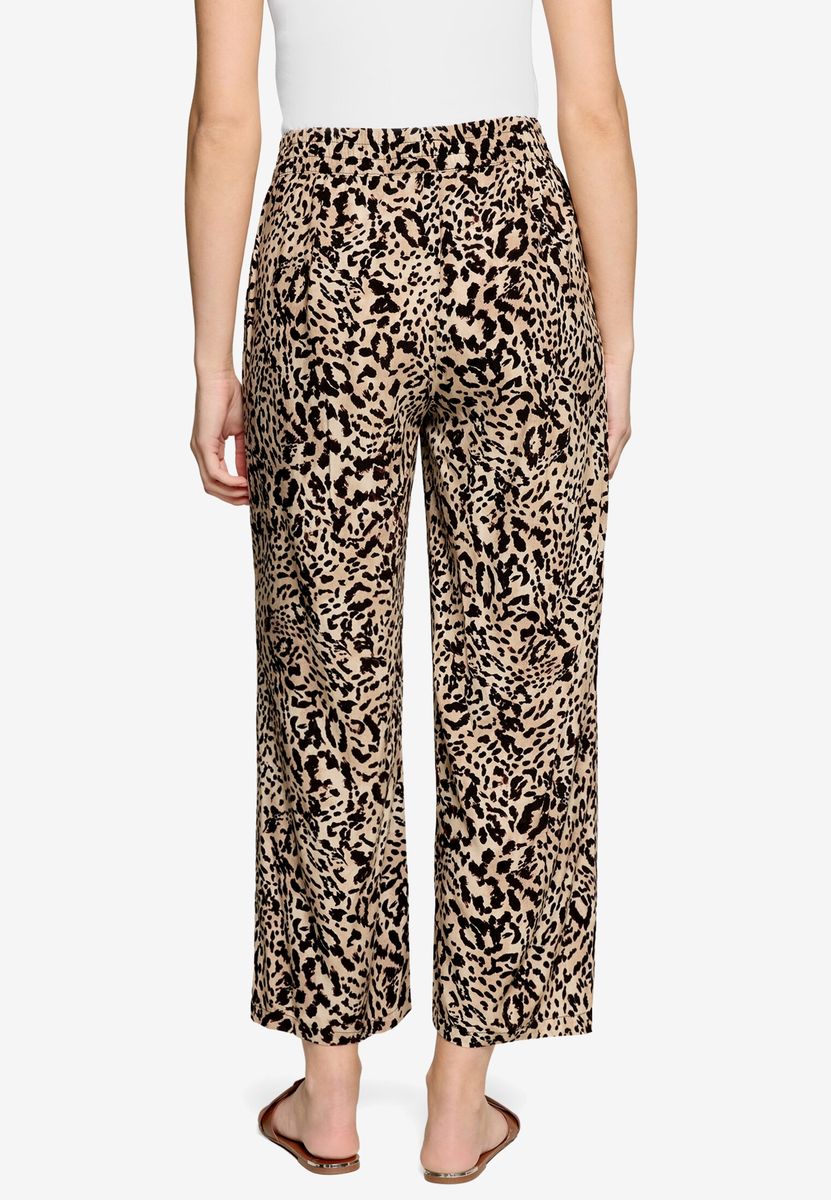 Weite Hose mit Leopardenmuster