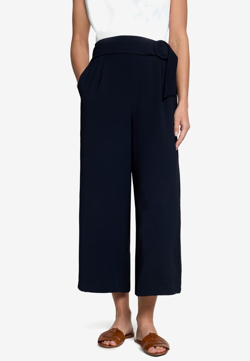 Elegante 7/8-Hose mit Gürtelschnalle