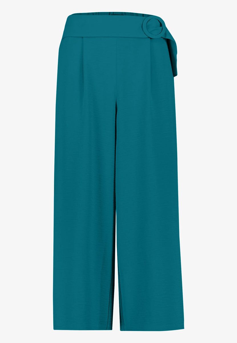 Hochtaillierte Culotte mit Gürtelschnalle