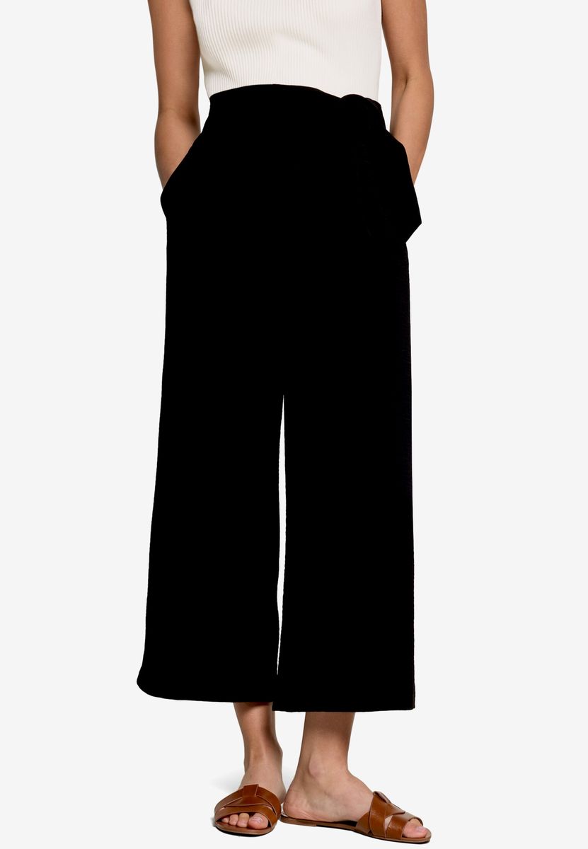 Weite Culotte mit Taillenschnalle